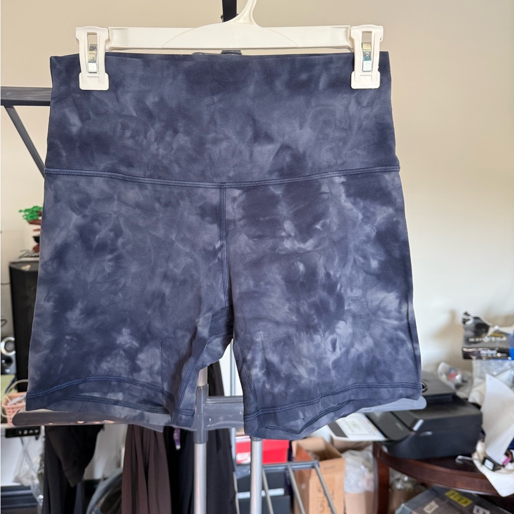 lululemon athletica Dark Blue Tie-Dye Align Bike Shorts